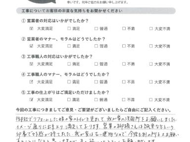 洗面台交換工事